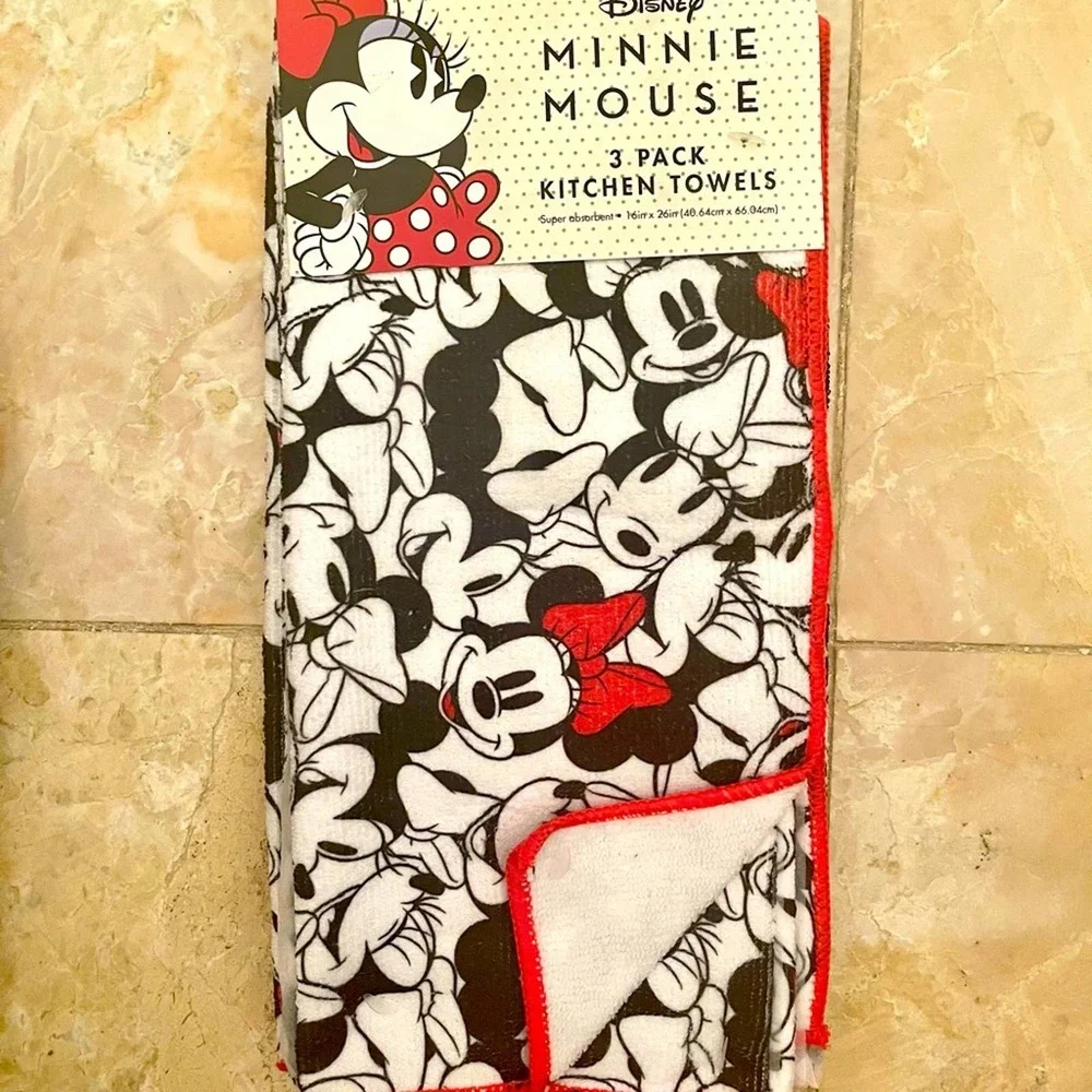 Disney Mickey Mouse & Minnie Mouse Kitchen Towels NEW (6 ct)